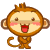 mono feliz dando pal